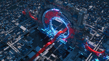 未來城市 科技壁紙中的明日世界